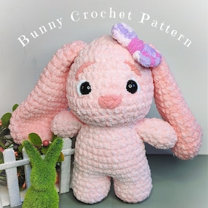 Spring Bunny Crochet Pattern, Crochet Bunny Pattern, Amigurumi Bunny, Crochet Tutorial, Amigurumi Tutorial