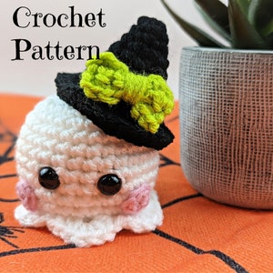 Tiny Ghost Witch Crochet Pattern/ Halloween Crochet Pattern