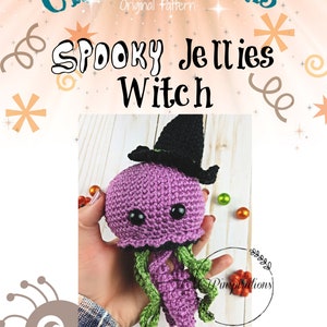 Witch Jellyfish Crochet Pattern, Halloween Crochet Pattern, Witch Crochet Pattern image 5