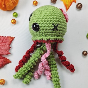 Zombie Jellyfish Crochet Pattern, Halloween Crochet Pattern, Zombie Crochet Pattern