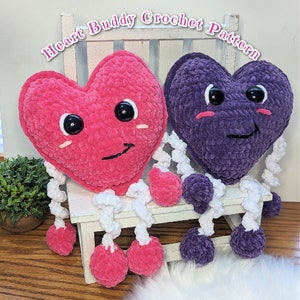 Low Sew Heart Buddy-haakpatroon pdf, GEHAAKTE PATRONEN