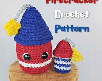 Firecracker Crochet Pattern, Fourth of July Crochet Pattern, Independence Day Crochet Pattern