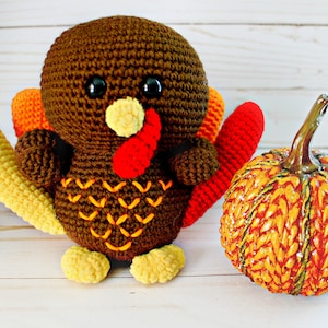 Timmy the Turkey Crochet Pattern, Thanksgiving Crochet Pattern, Fall Crochet Pattern, Amigurumi Turkey Pattern, Amigurumi Pattern