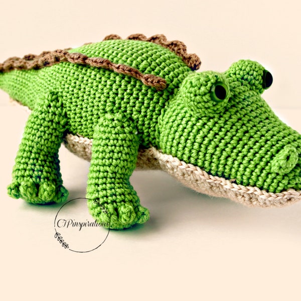 Modèle au crochet - Modèle au crochet crocodile du Nil, Modèle crocodile, Modèle au crochet alligator, Modèle animal au crochet, Modèle jouet au crochet