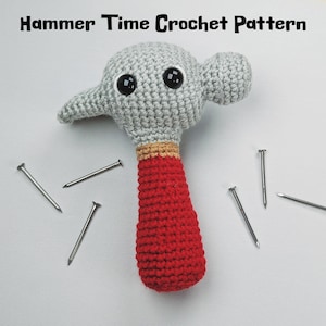 Hammer Crochet Pattern, Crochet Tool Pattern, Father&#39;s Day Crochet Pattern