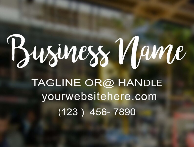 Store Decal Your Business Decal Store Window Decal Sign Etsy