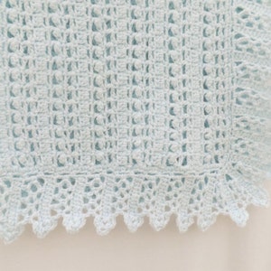 Pale Blue Crocheted Baby Blanket, Newborn Baby Gift, Baby Shower Gift, Baby Boy Blanket, Photo Shoot , Carriage Blanket, Baby Girl Blanket