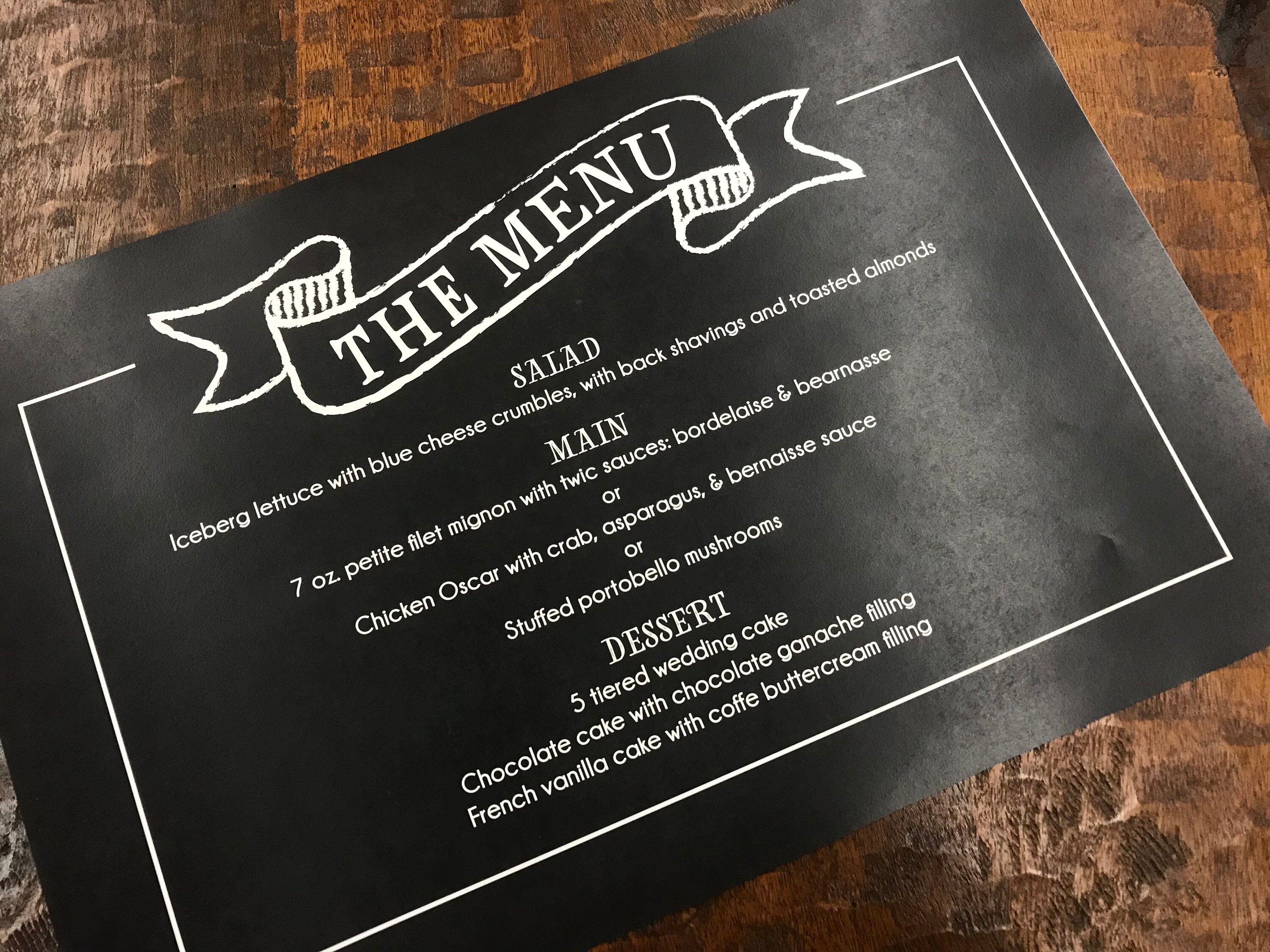 Custom Menu Paper Placemats 25 Pack Etsy