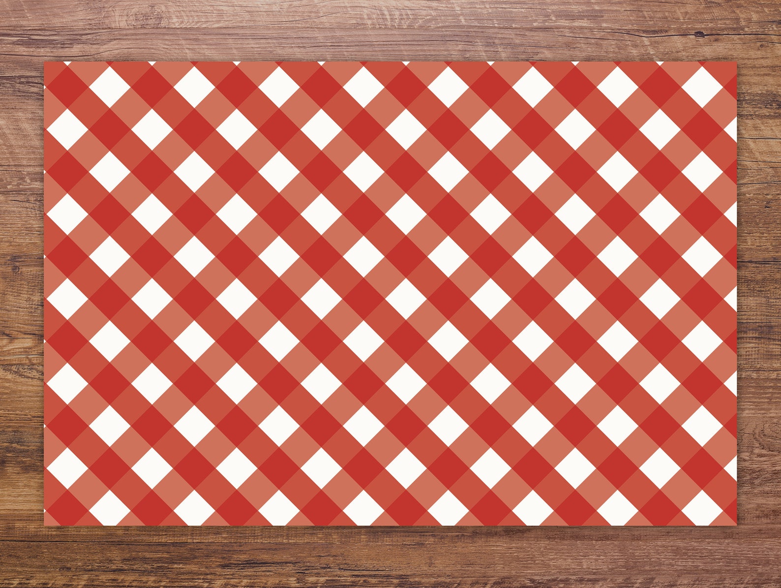 Backyard BBQ Paper Placemats, Checkered Placemats, Red Checked Paper
