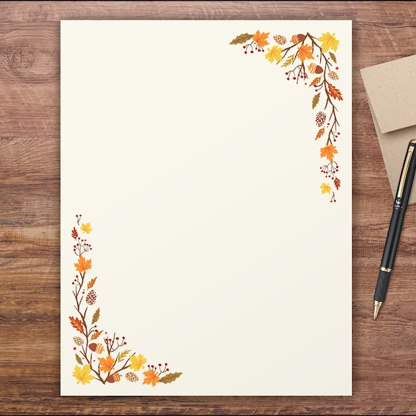 Fall Florals Stationery 50 Sheet Pack