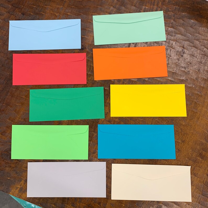 Red 10 Envelopes Pack of 50 Business Sized Red Envelope Red Etsy