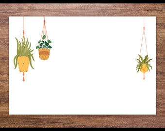 Hanging Plants Placemats - Set of 25