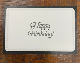 Black and White Birthday Placemats - Set of 25