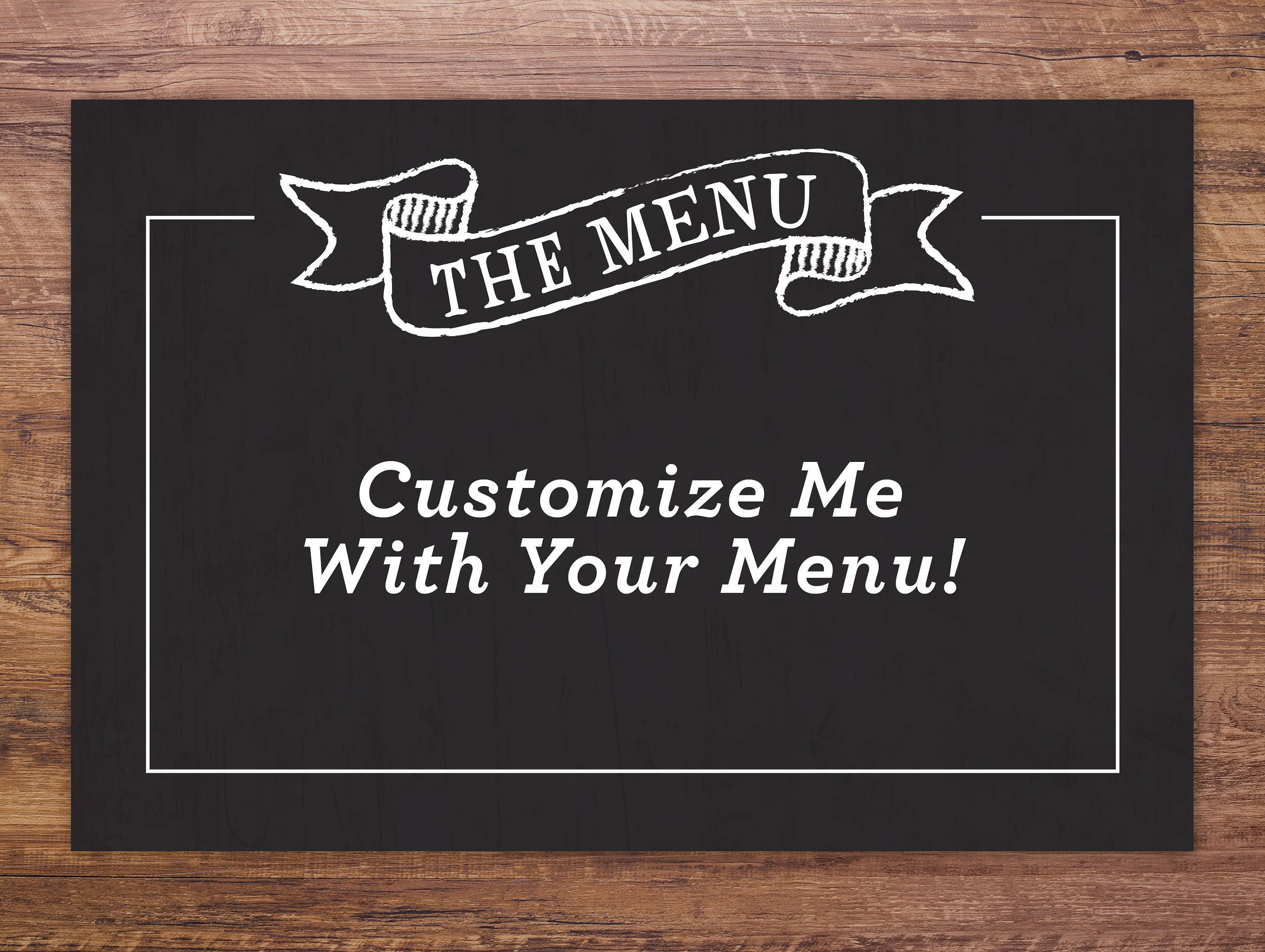 Custom Menu Paper Placemats 25 Pack Etsy