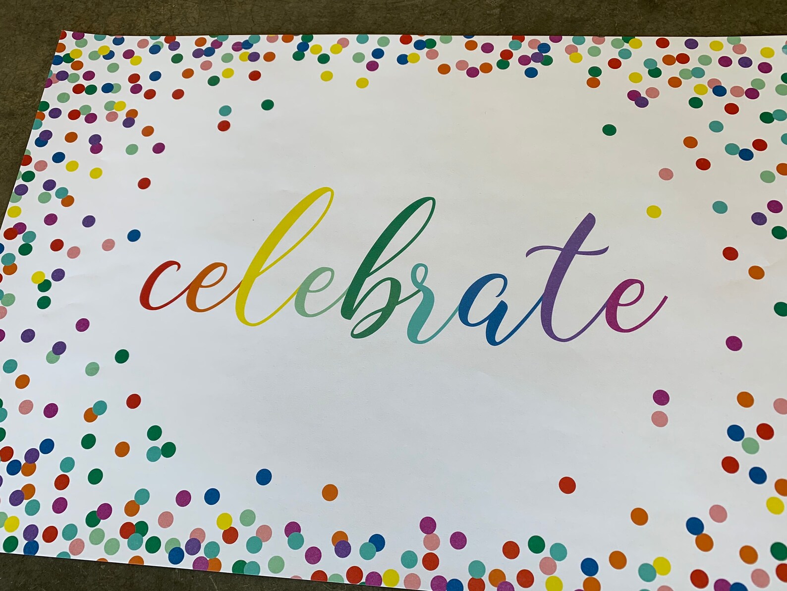 Celebrate Bright Confetti Paper Placemats Confetti Placemats Etsy