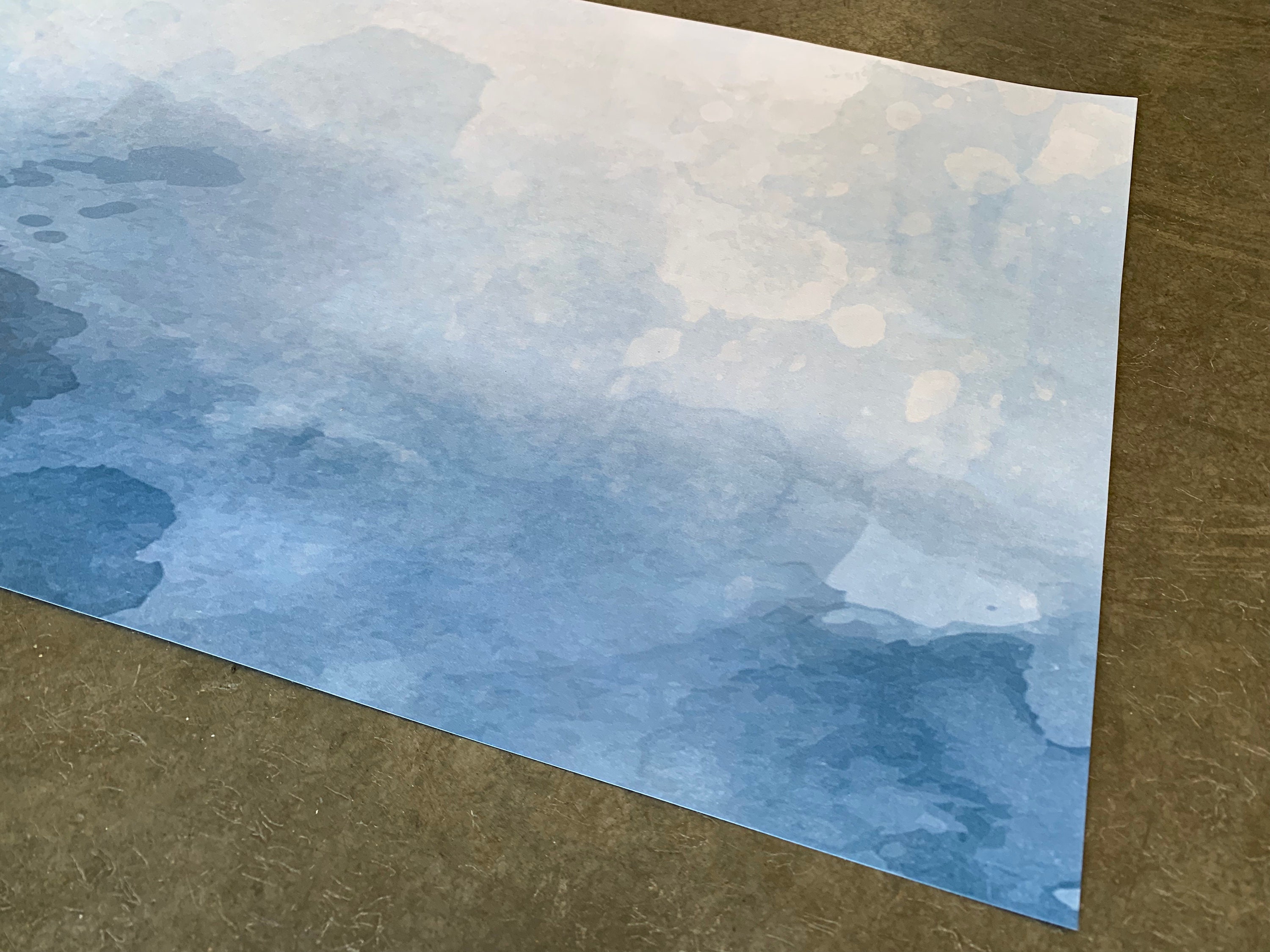 Blue Watercolor Paper Placemats Watercolor Placemats Blue Etsy