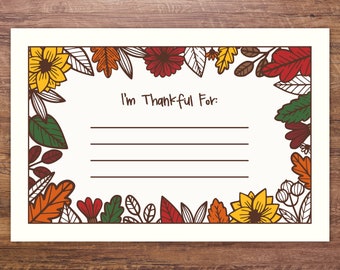 Colorful Thankful Paper Placemats - Set of 25