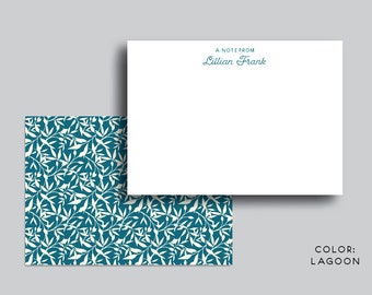 Custom Stationery - 50 Personalized Notecards with Color Options Available