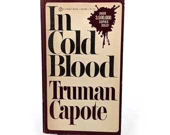 In Cold Blood by Truman Capote, 1960s true crime paperback, Signet book, Holcomb Kansas Clutter family, vintage true crime book