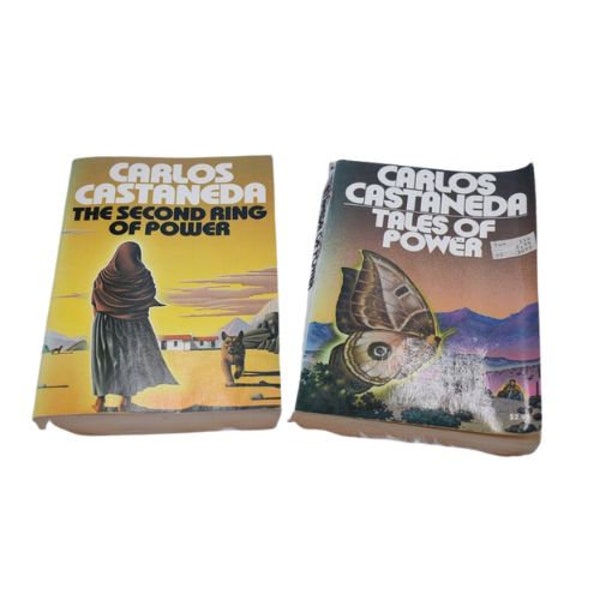 Tales of Power / The Second Ring of Power by Carlos Castaneda, vtg 70s paperback 1st edition book, Don Juan, Dona Soledad, anthropology