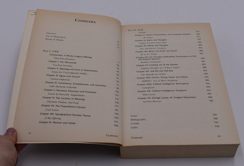 Godel, Escher, Bach: An Eternal Golden Braid by Douglas R. Hofstadter, fugue on minds & machines, 1980s philosophy / science paperback image 5