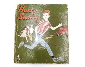 Hurry Scurry by Nina Putnam and Gretchen Williams, vintage 1960s small hardcover illustrated book, afraid of mice, Whitman Publishing Co