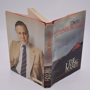 The Living Planet by David Attenborough, 1980s hardcover biology book, color nature photography, inspiration for the PBS television series image 2