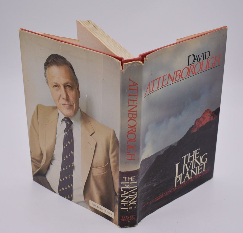 The Living Planet by David Attenborough, 1980s hardcover biology book, color nature photography, inspiration for the PBS television series image 2