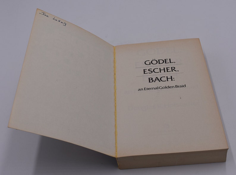 Godel, Escher, Bach: An Eternal Golden Braid by Douglas R. Hofstadter, fugue on minds & machines, 1980s philosophy / science paperback image 4