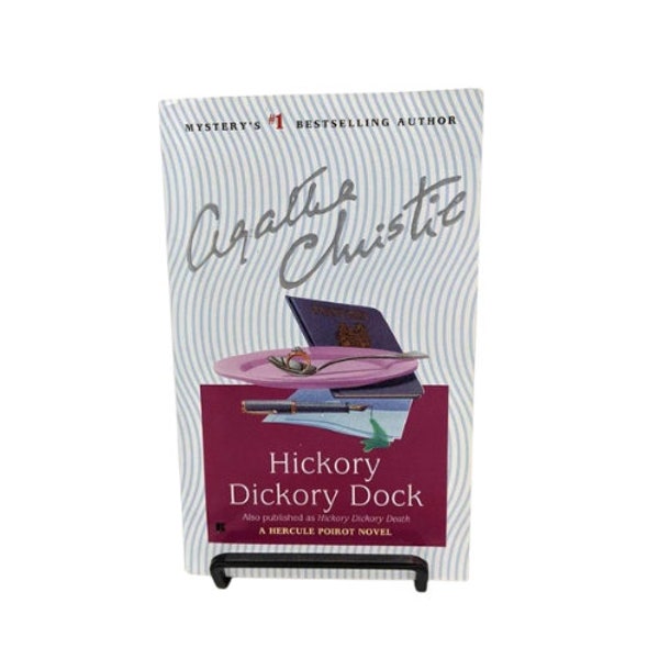 Hickory Dickory Dock by Agatha Christie, Hercule Poirot mystery, 2000s edition paperback mystery book, Knives Out, vintage detective story