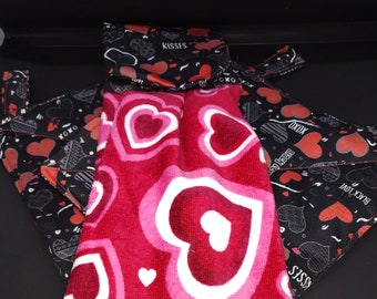 Black Love Valentine Potholder and hanging towel set