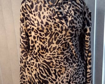 Ms. Cheetah velvet plush hoodie