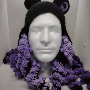 Night sky octopus crocheted hat
