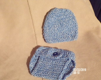 Baby Hat Diaper cover set