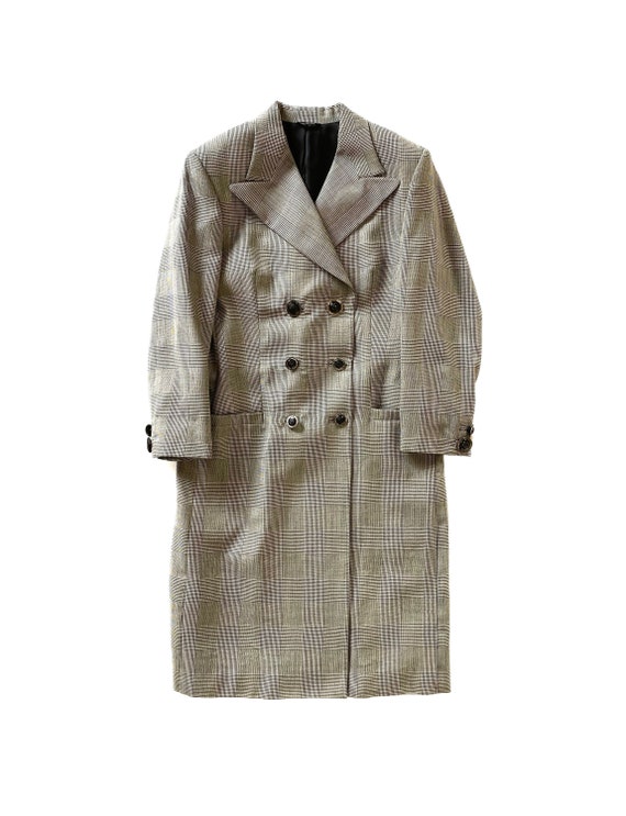 GIANNI VERSACE Prince of Wales checked coat dress 