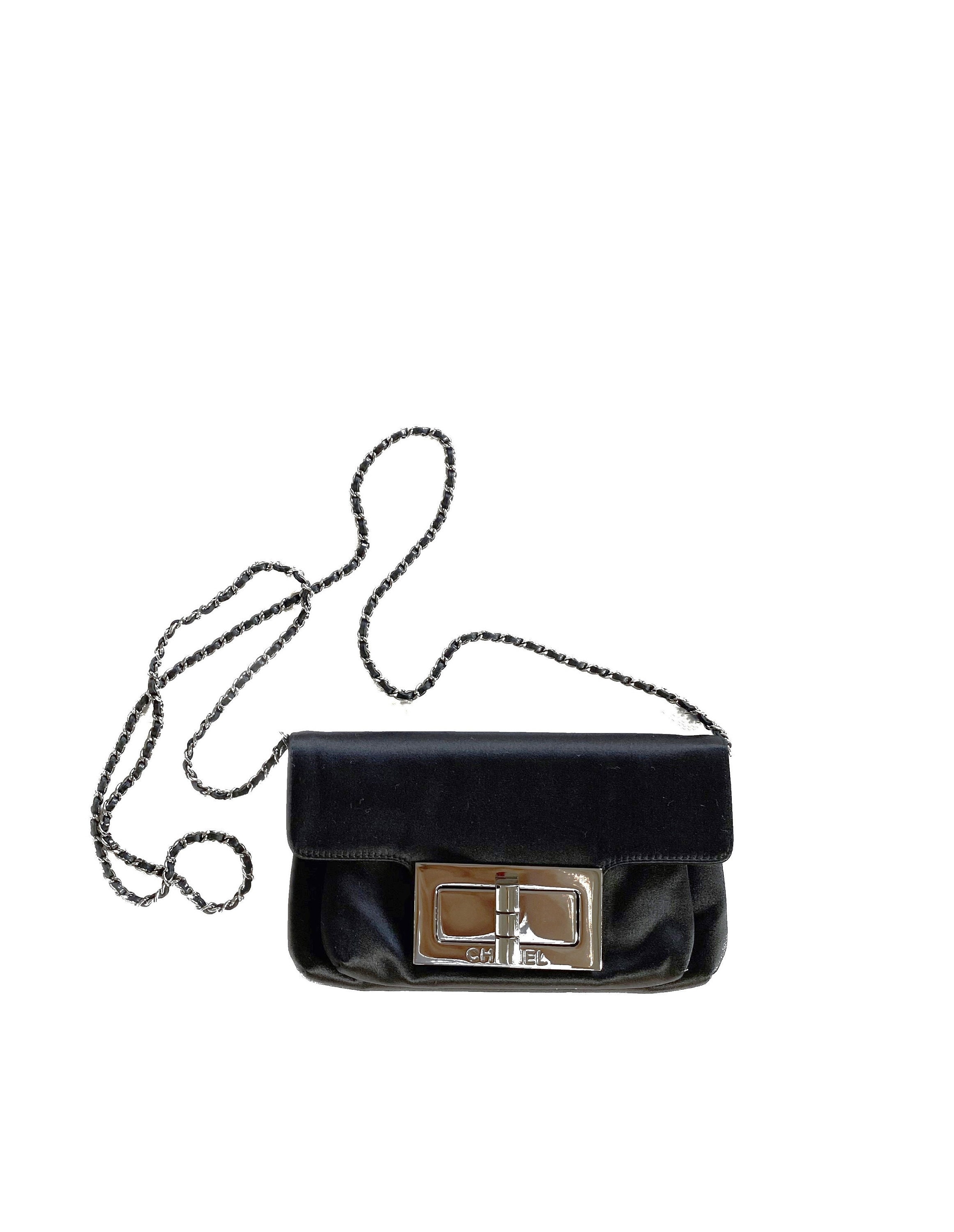 VTG Genuine CHANEL Black Velvet Box Pearl Tassel Small Evening Clutch Bag  Rare