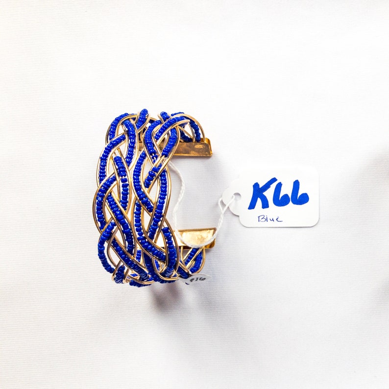 Kenyan Beaded Wire Cuff Bracelet