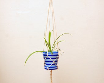 Handmade Long Macrame Plant Hanger - Various colours