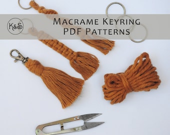 Macrame Keyring Pattern - Digital Download
