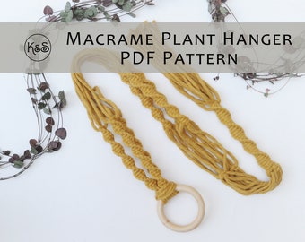 Macrame Plant Hanger - Pattern - Digital Download