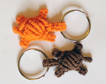 Handmade Macrame Turtle Keyring