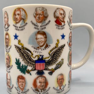 Tazza in ceramica presidenziale Jimmy Carter