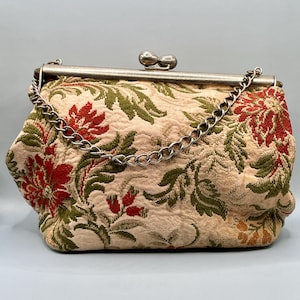 Floral Tapestry Chain Handle Purse