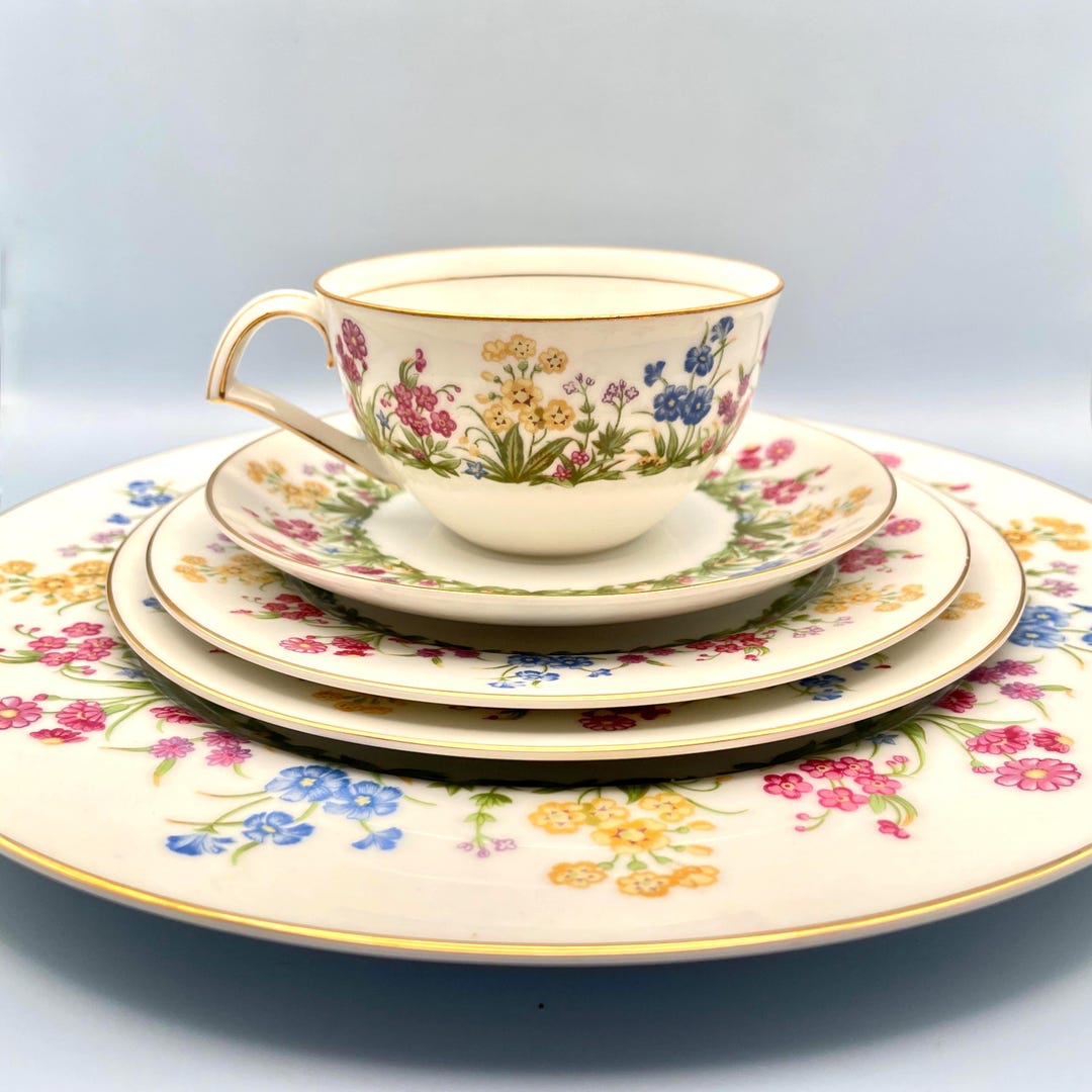 Kent China Wildflowers Dinnerware Place Setting - 5 Pieces - Etsy Australia