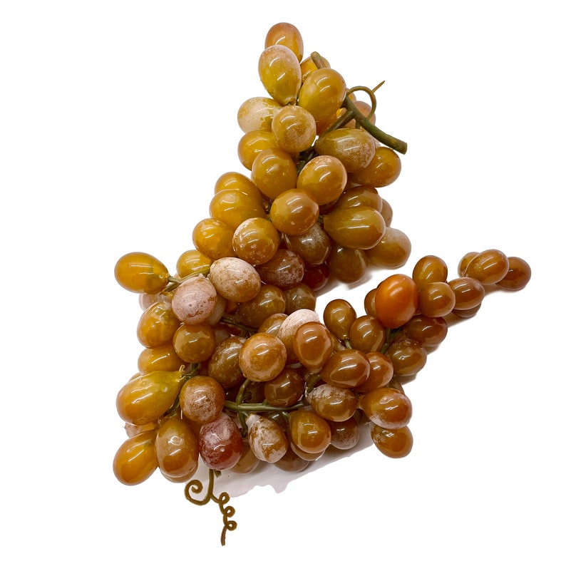 Vintage Realistic Fake Plastic Fruit Rubber White Grapes Etsy