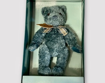 Oso de coleccionista Gund de 1998 en caja original, oso de peluche Gund azul del 100 aniversario