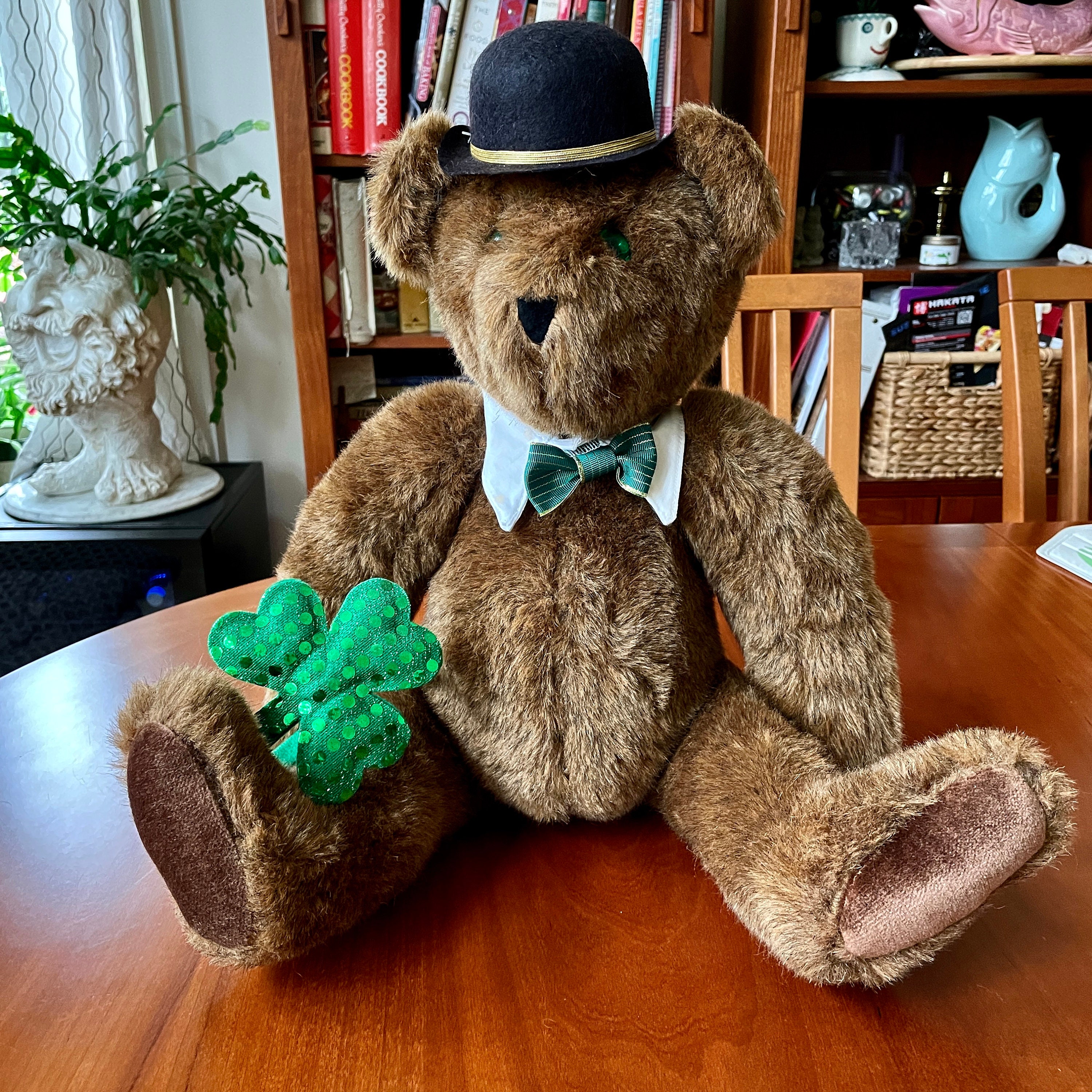 15 Get Well Bow Tie Bear, Size 15 inch by Vermont Teddy Bear