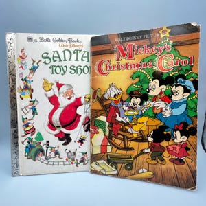 Santa&#39;s Toy Shop and Mickey&#39;s Christmas Carol Books