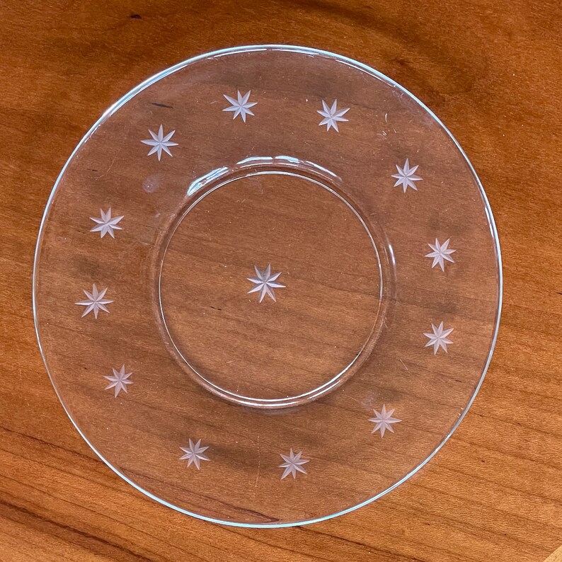 Vintage Clear Glass Dessert Plates set of 4 Plates With 8 Etsy