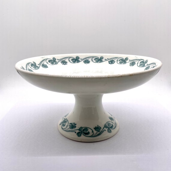 Antique Pedestal Vitrified China Bowl John Maddock Sons Footed - Etsy